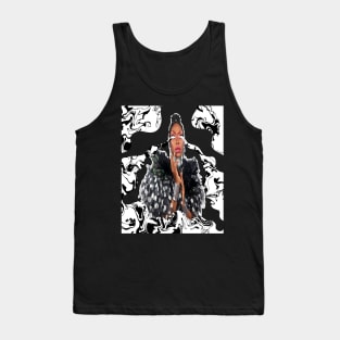 Shea Coulee Black and White Swirls Tank Top